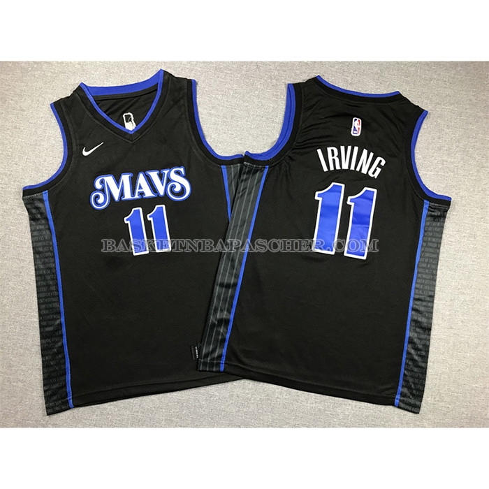 Maillot Enfant Dallas Mavericks Kyrie Irving NO 11 Ville 2023-24 Bleu